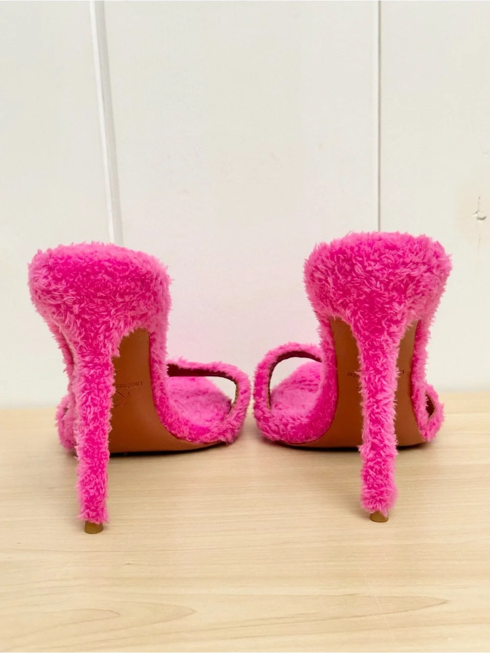 Kandee Legally Pink Towelling Mules Size 40